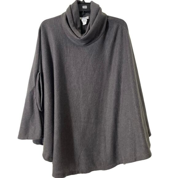 Cherish Sweaters - Cherish Green Cowl Neck Poncho Top Sz S